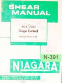 Niagara-Niagara MPC-2100, Gage Control Operations Maintenance Parts Wiring Manual-MPC-2100-01